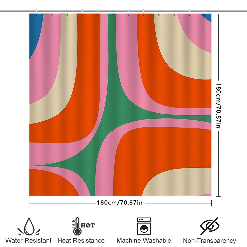 Shower Curtain Set Waterproof Abstract Art Nature Landscape Bathroom Decor Fabric Backdrop Vintage Farmhouse Modern Home