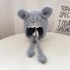 Cartoon Baby Plush Hat Winter Warm Infant Beanie Cap with Ears Autumn Cute Solid Color Kids Boy Girl Earflap Hats Bonnet Gorras