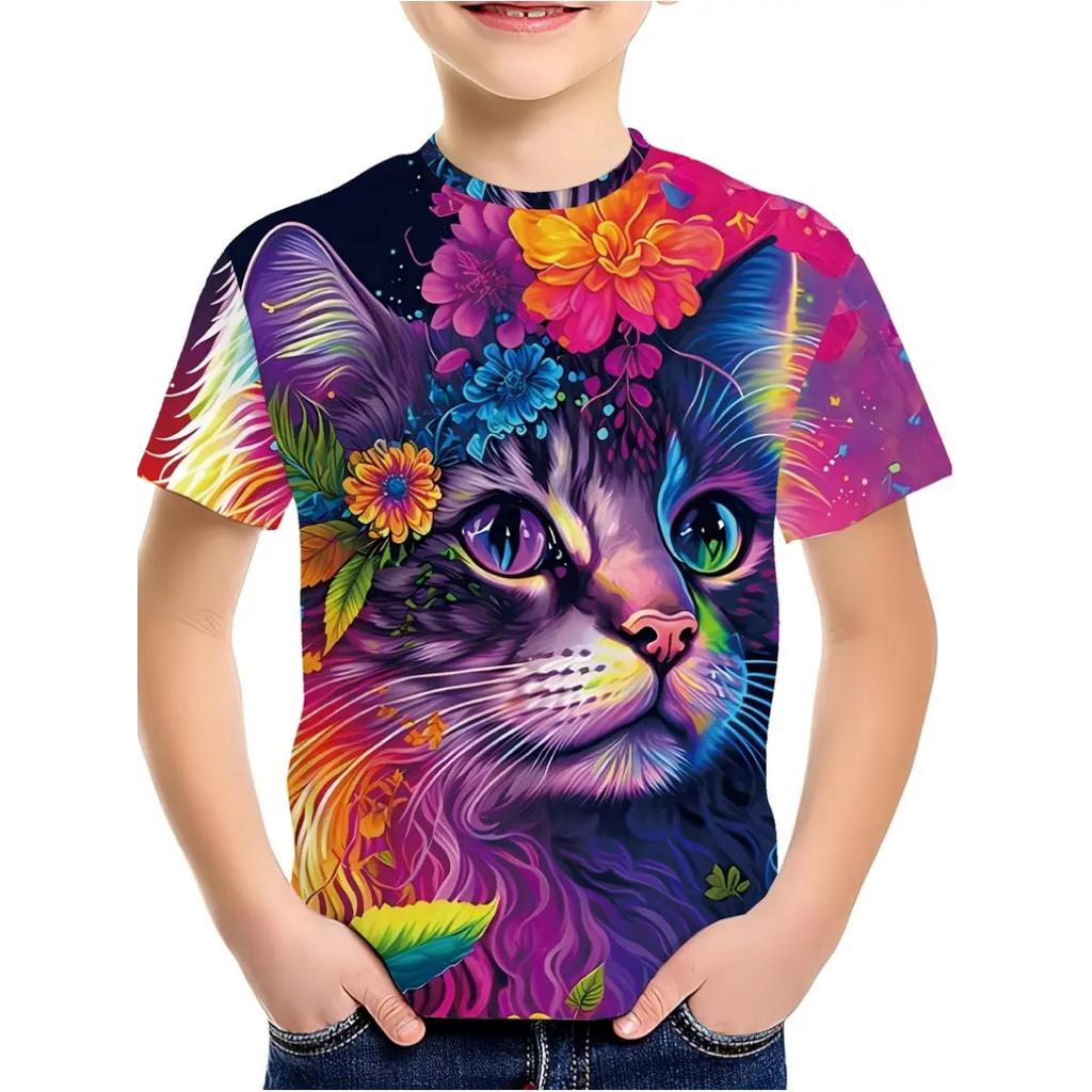Kids Clothes Boys T-Shirt Short Sleeve Tees Girls T Shirt Breathable Fashion Children's T-Shirt O-Neck Tops Summer Girl Blouse