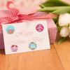 6 Sheets Round Mothers Day Stickers Self Adhesive Festival Stickers Dessert Cake Baking Sealing Sticker Gift Tag Sticker