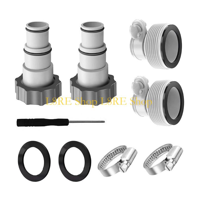 

L8RE Filter Pumps Adapter with Collar Hose Adapter Converter-Replacement Connection Adapter Outdoor Hot-Tub for Intex Fit ARU