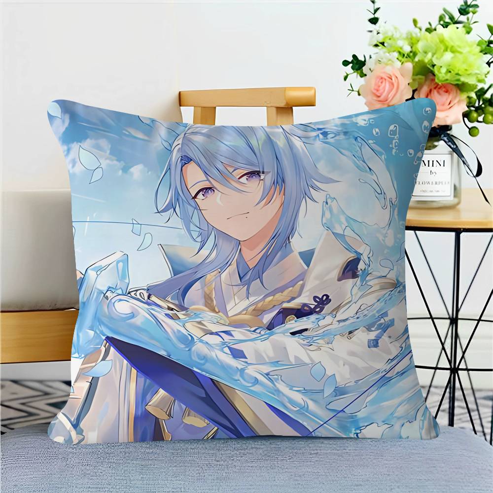

Kamisato Ayato Anime Pillow Dust Cover Bedroom Kids Party Decoration Pillowcase 12x12Inch