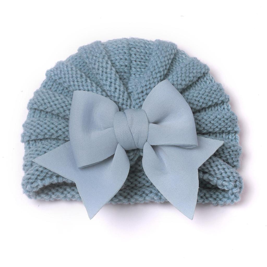 New Arrival: Baby Knit Hat with Bow, for Autumn and Winter – European and American Style