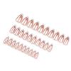 Short Almond French White Reusable Wearable Nails with High-Grade Manicure Coating