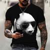 Funny Panda T-Shirts Animal 3D Print Streetwear Men Women Casual Fashion