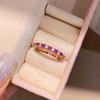Rose Gold Plated Zircon Vintage Open Ring - Elegant Index Finger Jewelry for Women