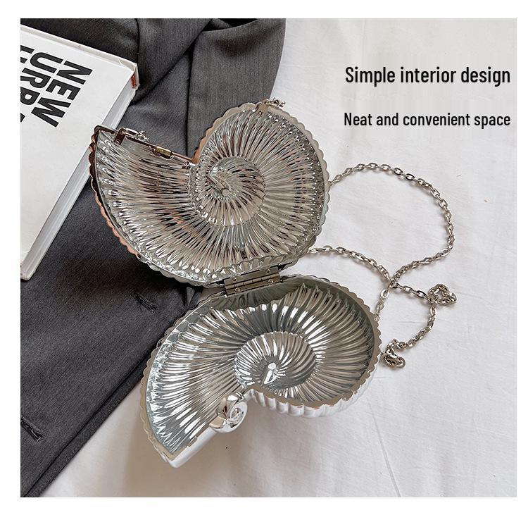 Seashell-Shaped Women's Evening Crossbody Bag - 2024 Summer Trend