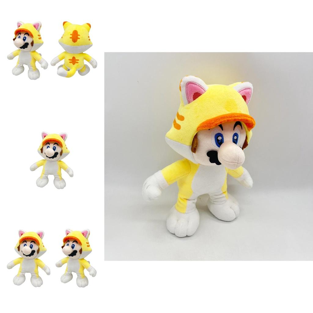 Cat Mario Plush Doll Cute And Cuddly Yellow Mario Character Toy
