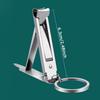 WTEMPO Portable Folding Nail Clipper Keychain Stainless Steel Nail Clipper with Ring Creative DIY Holiday Gift Door Key Car Key Decor Pendant