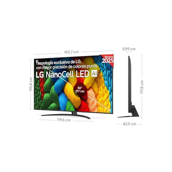 TV NanoCell LG 86NANO81A6A 217 cm 4K UHD 2025