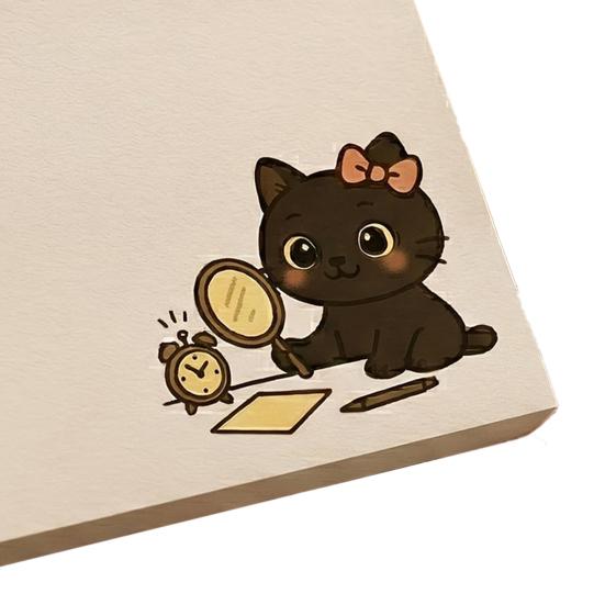 Cartoon Cat Self-Stick Note 50 Sheets/Pad Self-adhesive Note Pad Super Sticking Power Memo Post Stickies Office School Supplies
