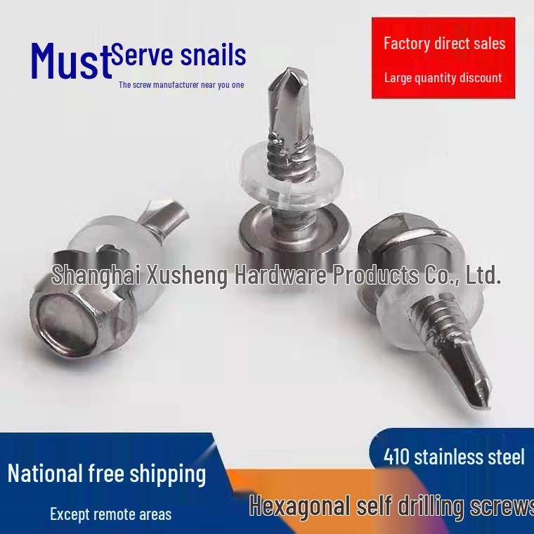 Rust-Proof 410 Stainless Steel M5.5 Hex Head Self-Drilling Self-Tapping Screw