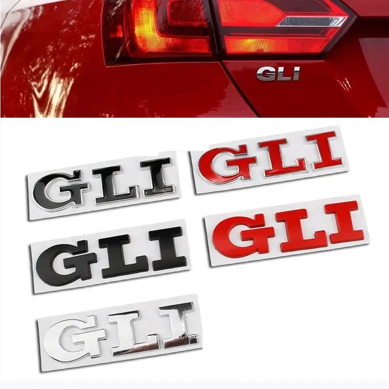 AABIO1 3D Metal Letters GLI Logo Rear Trunk Emblem Badge Car Decal For GTI Volkswagen VW Jetta Passat Virtus Golf Stickers
