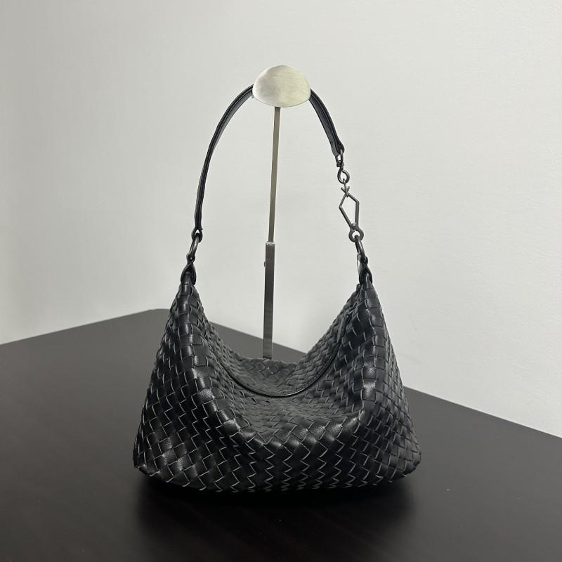 Large Woven Leather Tote Bag Women - Handmade Daily Shoulder Crossbody