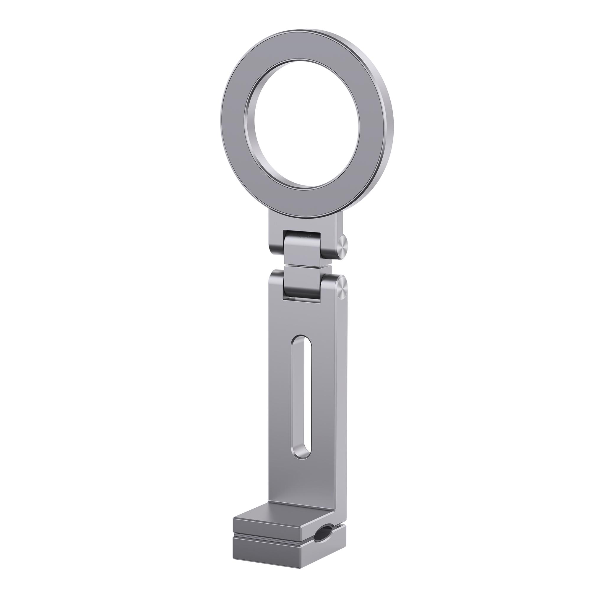 Trending Multi-Angle Rotation Magnetic Desk Tray Table Flexible Airplane Phone Holder Handsfree Mobile Phone Mount Phone Holder Magnetic серебряный