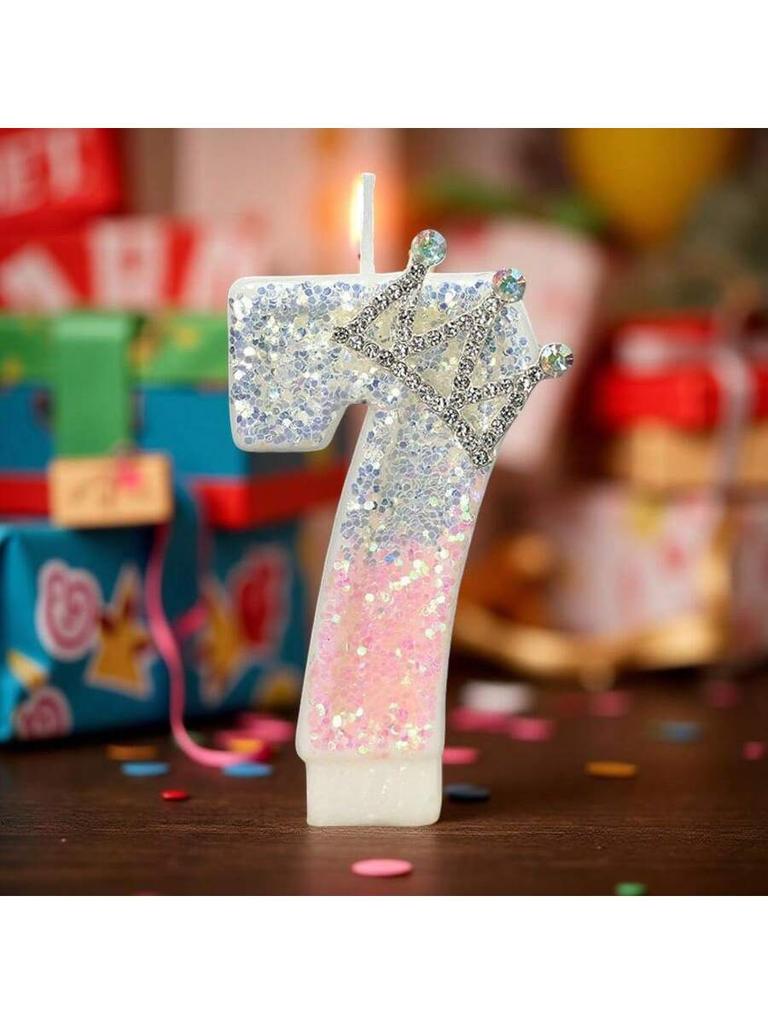 Pink Birthday Number Cake Candles, Fun Inspiration Pink Crown Cake Decorations, Birthday Decorations, Birthday Supplies, Party Supplies