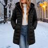 Women's Casual -Color Cotton Hooded Jacket
