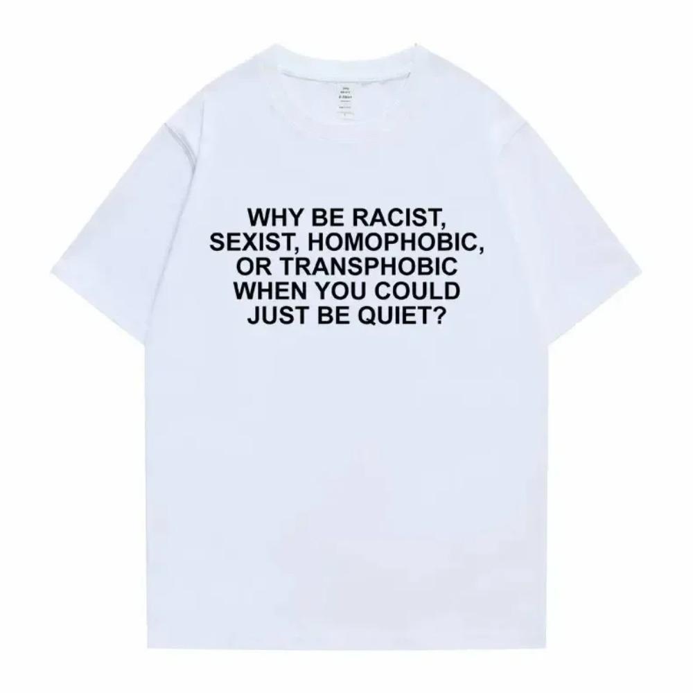 

Why Be Racist Frank Tshirt Blond Hip Hop Trend Tshirt Ocean HipHop Oversized T Shirt Unisex Women Harajuku Y2k Accessories S