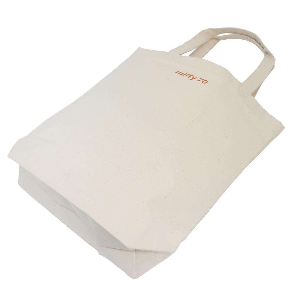 Miffy 70th Anniversary Nineche Applique Tote Bag In Natural