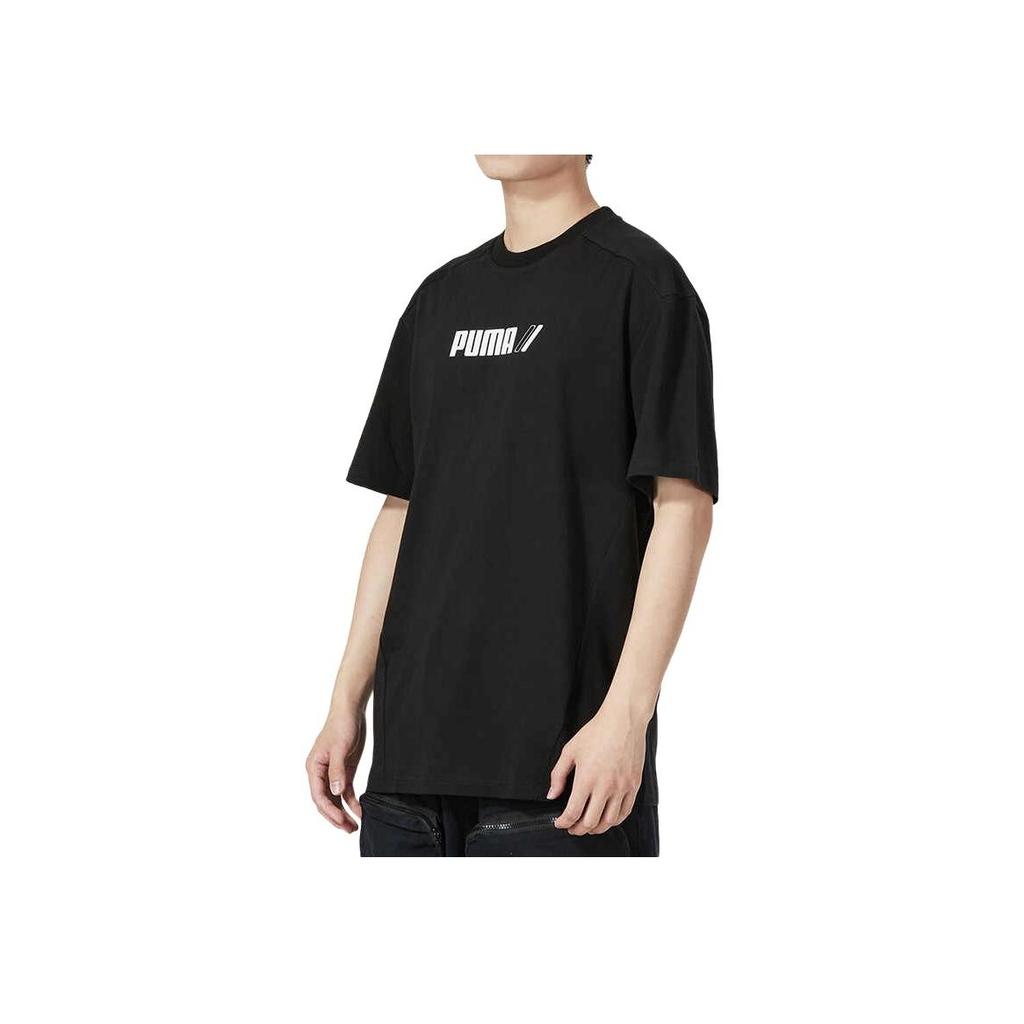 Puma Letter Breathable Casual Sports Short Sleeve T-Shirt Men Tops Black 846530-01