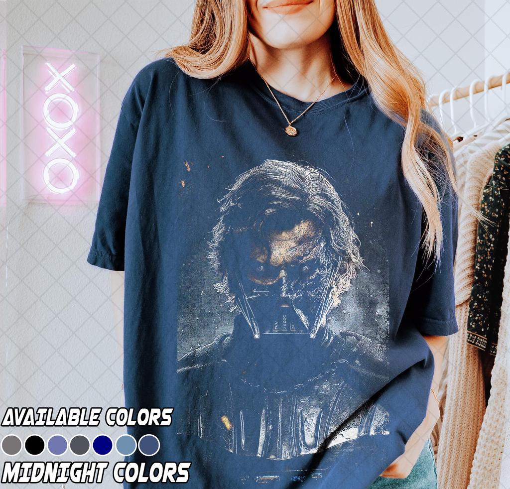 Anakin Skywalker Dark Side Shirt Sith Lord Vintage Graphic Tee Galactic Villain Retro Scifi Tshirt Space Saga Fan Gift