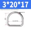 304 Stainless Steel D-Shaped Semi-Circular Buckle for Clothing, Luggage, Hat, DIY Accessories.