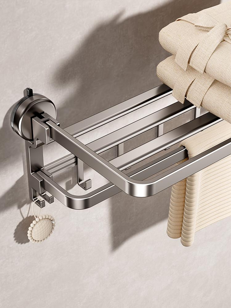 Badezimmer Handtuchhalter Ohne Bohren Saugknopf Handtuchhalter Nicht Perforiertes Regal Haken Organizer Schwebendes Wandregal Aufbewahrung