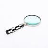 Classic Checkered Handle Magnifying Glass In Steel & Resin