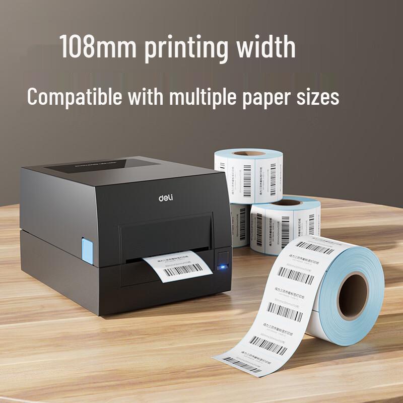 Deli GE550TW 300dpi Thermal Transfer Barcode Printer CN Plug (adapter Included)