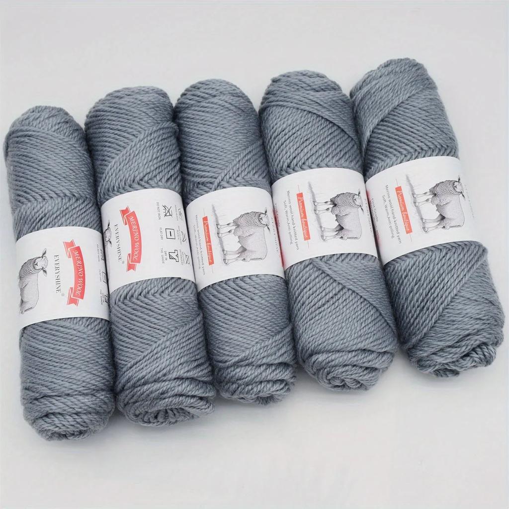 5 szt. Przędza z wełny merynosów Wielokolorowa Gruba Robótka Ręczna Materiały Miękka i Ciepła 500g/1.1lb Łącznie Ręczne Dzierganie i Szydełkowanie Materiały do Rękodzieła DIY