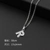 European And American- Jewelry Necklace With Diamond-studded English Letter Pendant Women's Stainless Steel Letter Necklace Jewelry Accessory