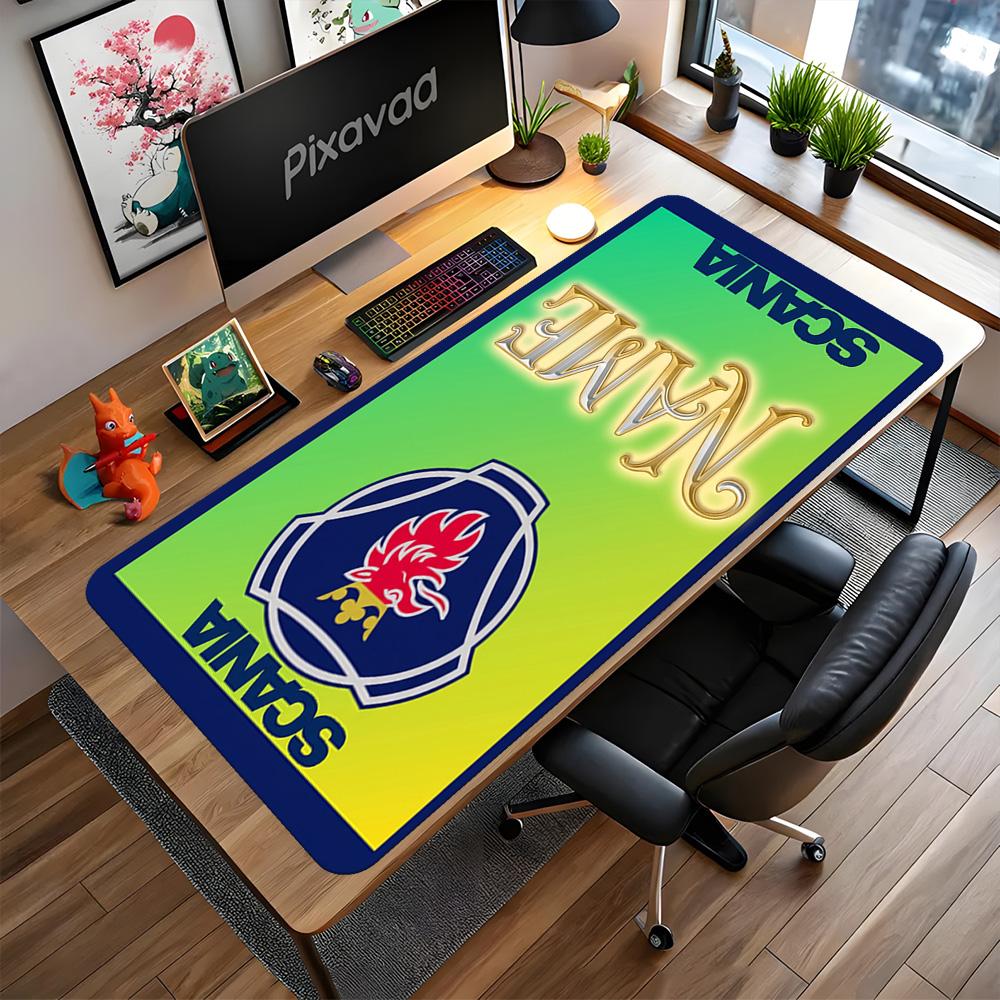 Scania Customize Your Name Mouse Pad Keyboard Mat HD Print Desk Pad Non-Slip Rubber Base Perfect Gift for Gamers And Professionals