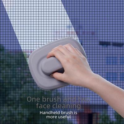 Dual-Purpose Screen & Window Cleaning Brush: Wet/Dry Decontamination & Dust Removal Tool