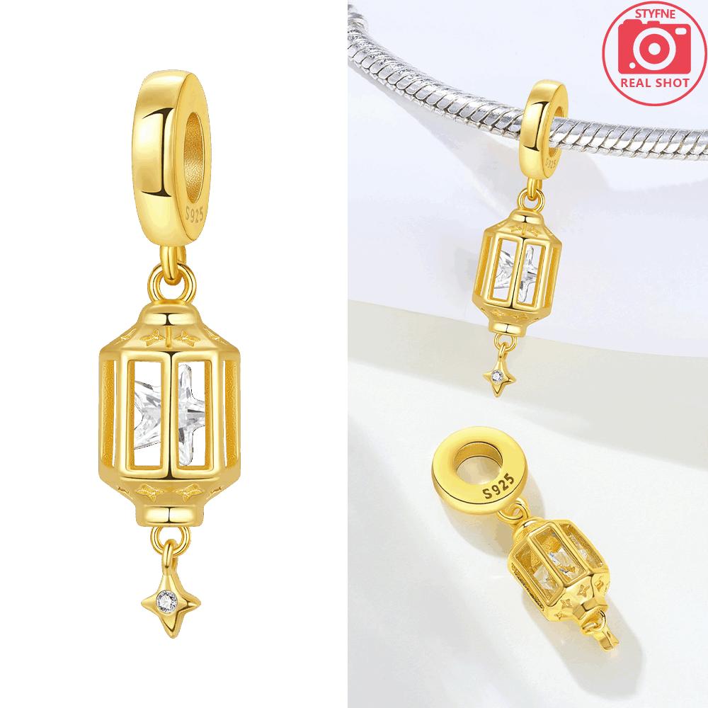 

Original Copper Gold Football Trophy Pendant Necklace Star Lantern Woman S Bead Fit Bracelet Anniversary Gift Accessory Diy