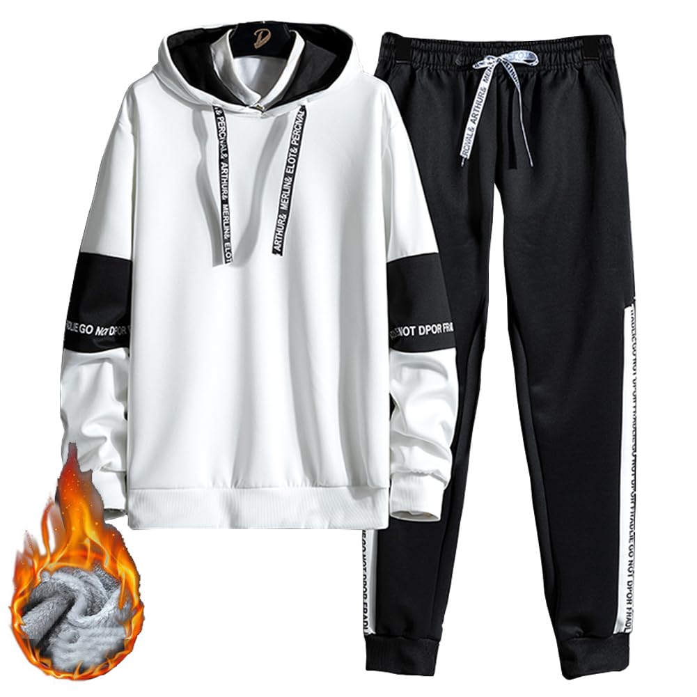 

FUZHIHUA Sweatshirt and Hoodie Set for Men and Training and Running Wear for Fall and Winter Women, Wear, Sportswear,