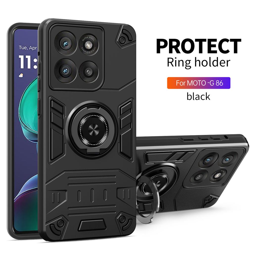 Applicable to MOTO G86 Five Heroes mobile phone case Motorola G56 ring bracket G15 anti-drop F05 protective case