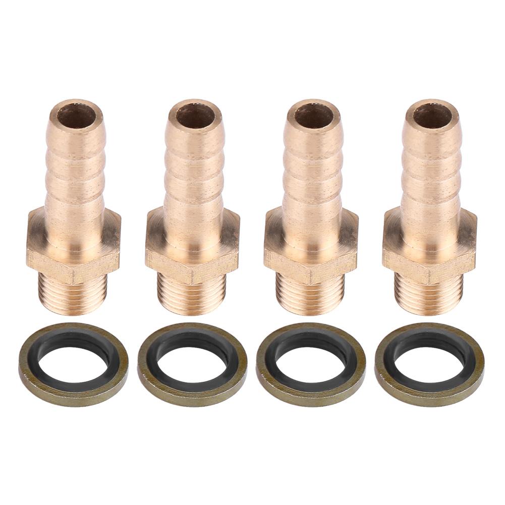 4Pcs Motorcycle Oil Cooler Oil Cooled System M8 Hollow Screw Adapter Fitting *1.25mm