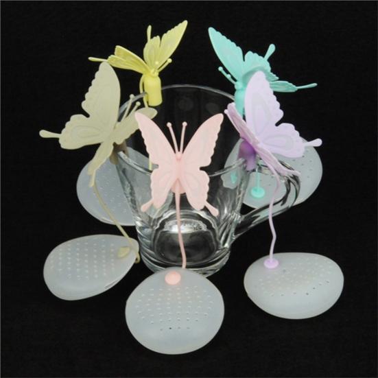 Silicone Butterfly Strainer Tea Shaped Tea Infuser for Filter Gift Tea Lover