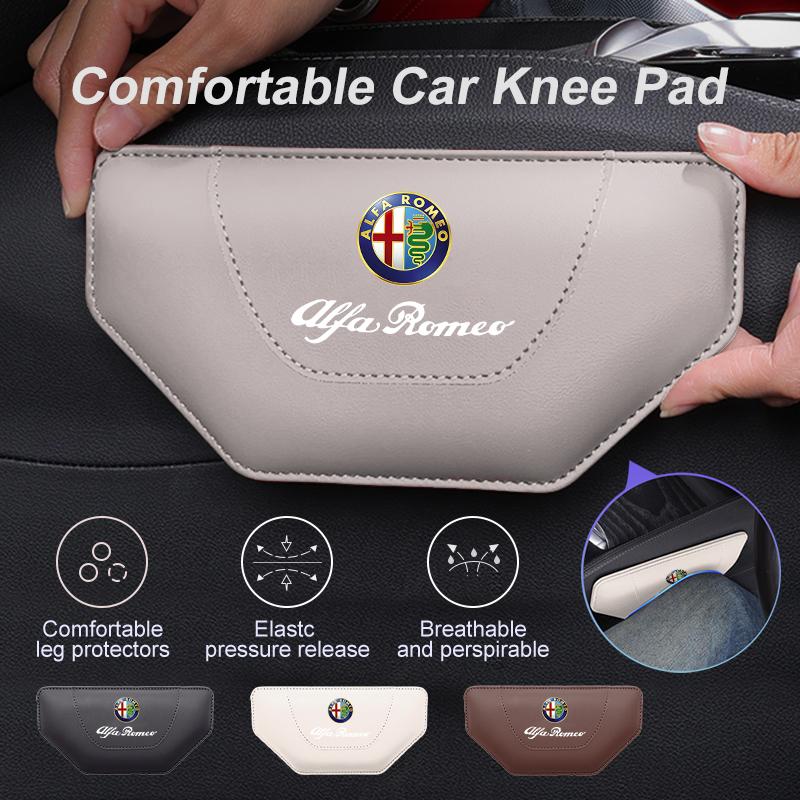 Car Knee Cushion Soft Knee Pad Elbow Thigh Support Accessories For Alfa Romeo GT Stelvio F1 Brera Volante Tonale Gloria Disco