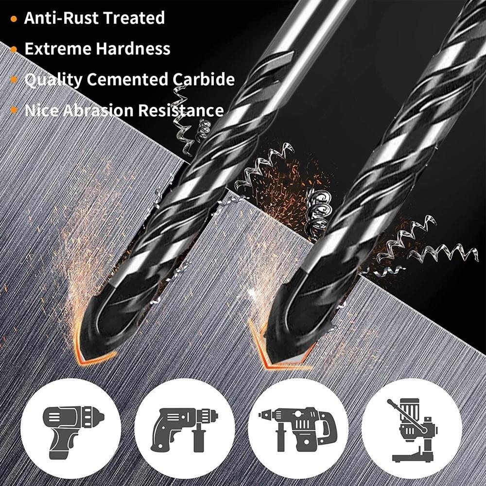 Wiertło 3-12mm 7szt. Ceramiczne Betonowe Szklane Trójkątne Wiertło