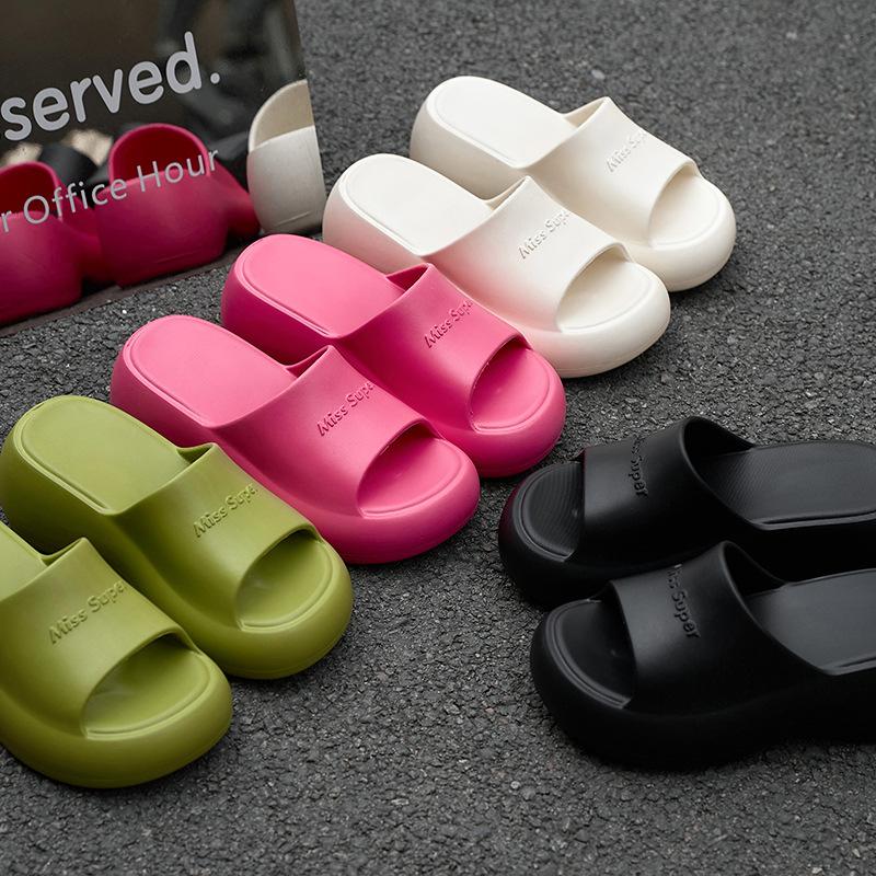 7.5Cm Height-increasing Cool Slippers Women's Indoor Home Non-slip Slippers Fashion Versatile and Non-smelly Feet Beach Sandals