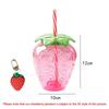 500ml Strawberry Straw Water Bottle Cute Summer Cartoon Kawaii Girl Student Kids Drinking Cup Juice Bottle Portable Plastic Cup