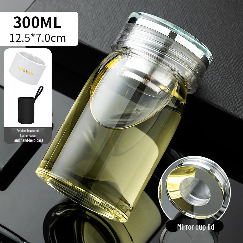 Large Capacity Big Belly Glass Cup 2025 - Men & Women Tea/Water Separation, Car-Friendly for Summer Default
