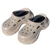 Thick-soled simple hole shoes, summer new beach slippers can be worn outside, indoor home non-slip cool slippers women's