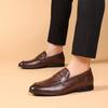 Fashion Brown Flat Leather Loafers Shoes for Men Fashion 2024 Classic Original Size Man Casual Shoe 45 Comfortable Shipping Free New In