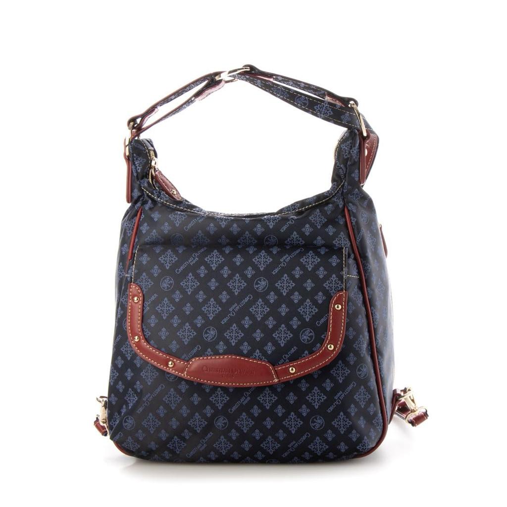 Christian Olivier Multifunctional 3-Way BackpackShoulder Bag 91 NavyWine