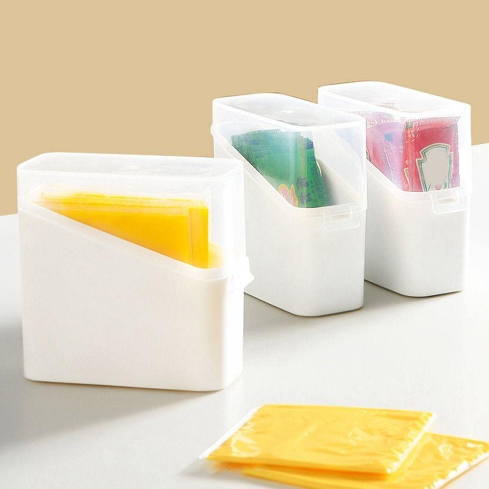 2Pcs Plastic Cheese Slice Storage Box Leakproof Food Storage Container Cheese Keeper  Dormitory