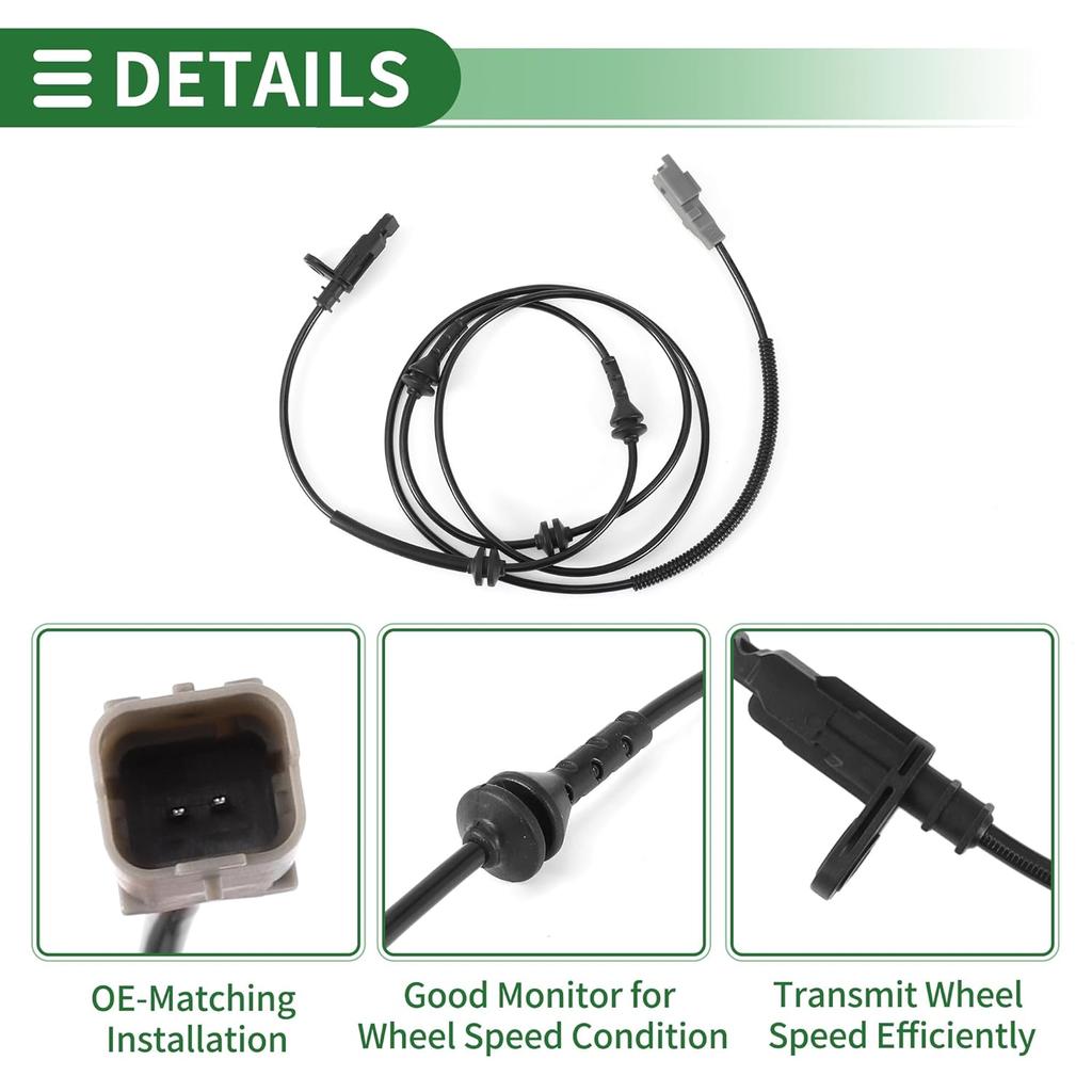ABS Wheel Speed Sensor Rear Left Right ABS Sensor Anti-Lock Braking System Sensor No.4545H6 for Peugeot 407 2004