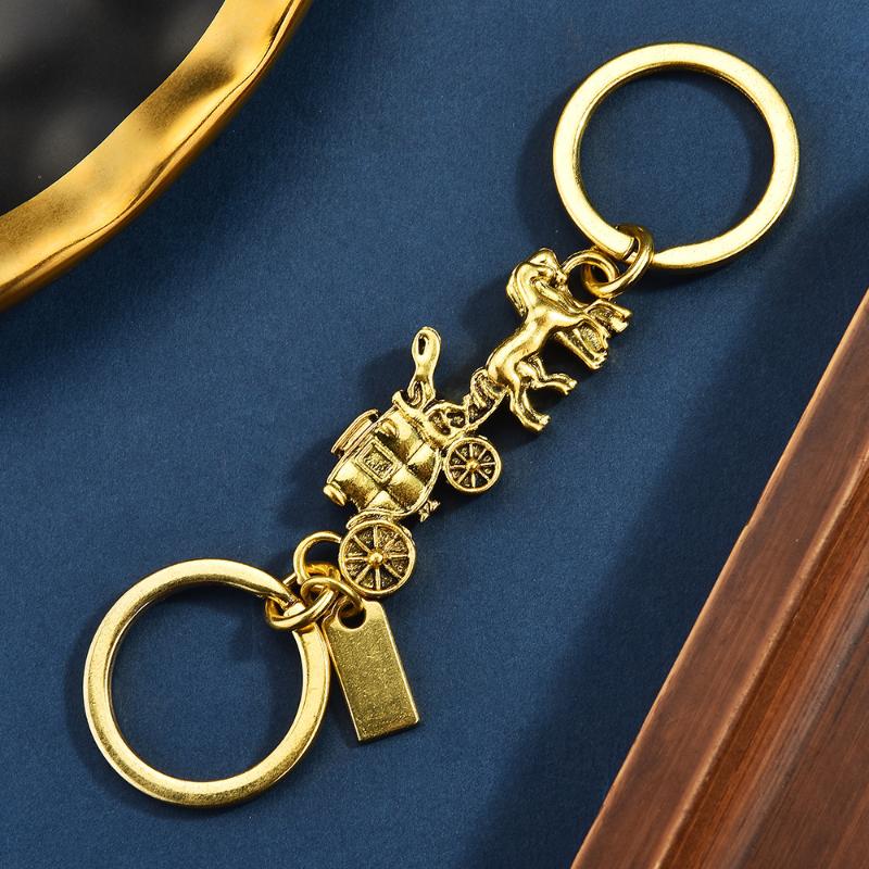 Car Key Double Chain Extended Accessories Personalized  Carriage Long Short Chain Bag Hanging Decoration