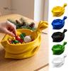 Colorful Holiday Decoration 3D Printed Gift Bag Shaped Storage Tray, Pleated Catchall Bowl for Candy, Versatile Desk Accessory Festive Table
